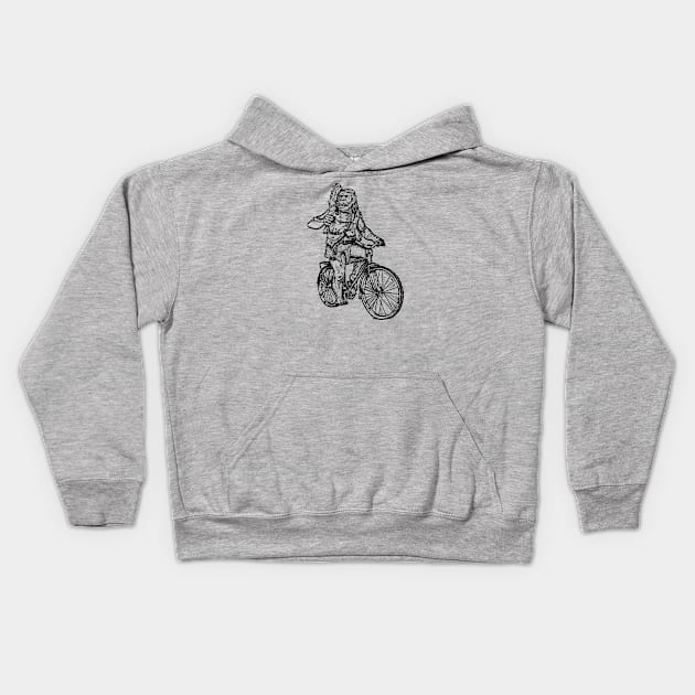 SEEMBO Neanderthal Cycling Bicycle Cyclist Biker Biking Bike Kids Hoodie by SEEMBO